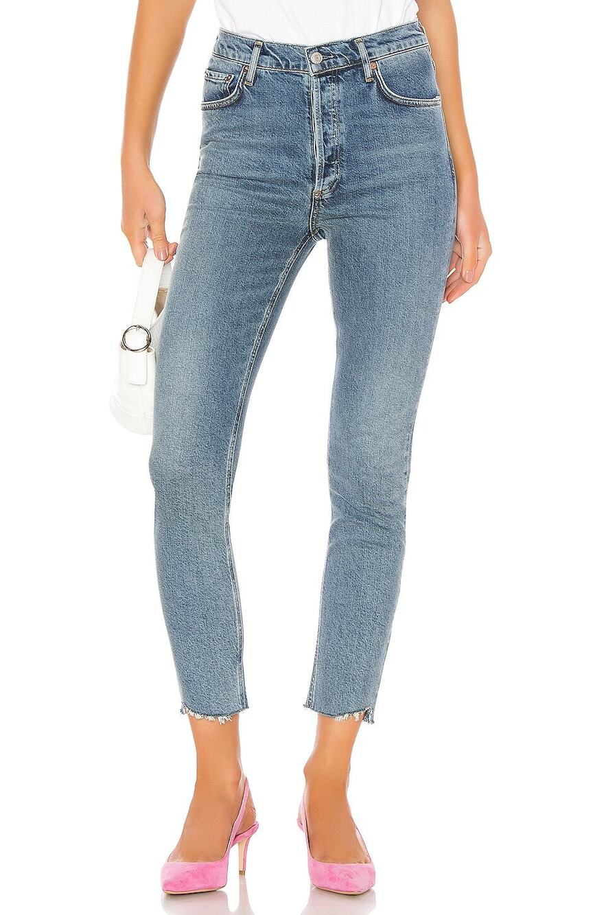 AGOLDE Nico High Rise Slim Chewed Hem in Image Size 26